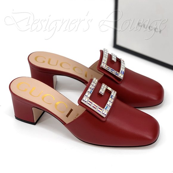 gucci crystal mules
